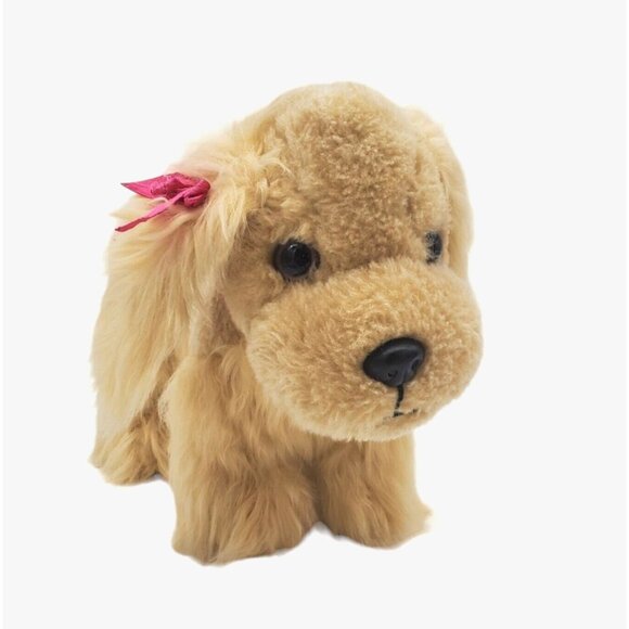 Battat Pucci Pup‎ Plush Cocker Spaniel Puppy Dog Pink Bow Stuffed Animal Tan 10” - Picture 2 of 7